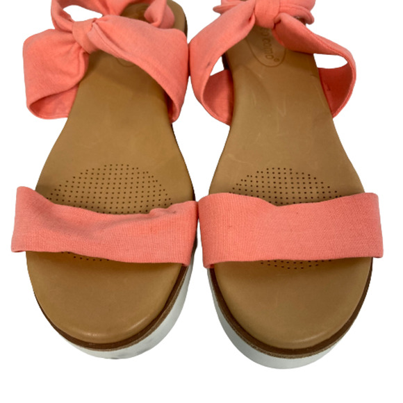 Corso Como Sandals Blayke Womens Sz 8.5 Coral‎ Leather Ankle Strap - Picture 3 of 8
